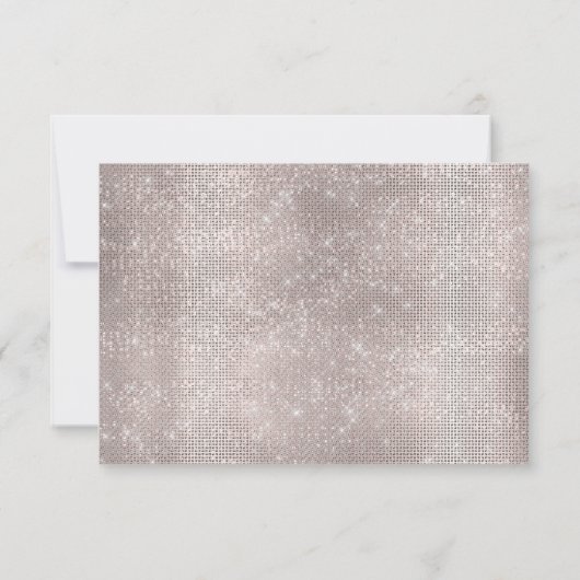 お返事ください ローズ ウェディング グリッター ブライダル シャワー ドリップス 出欠カード (裏面)