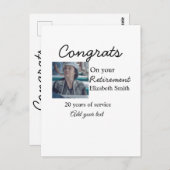 お退職おめでとう　写真 名前 日付を追加してください ポストカード (正面/裏面)