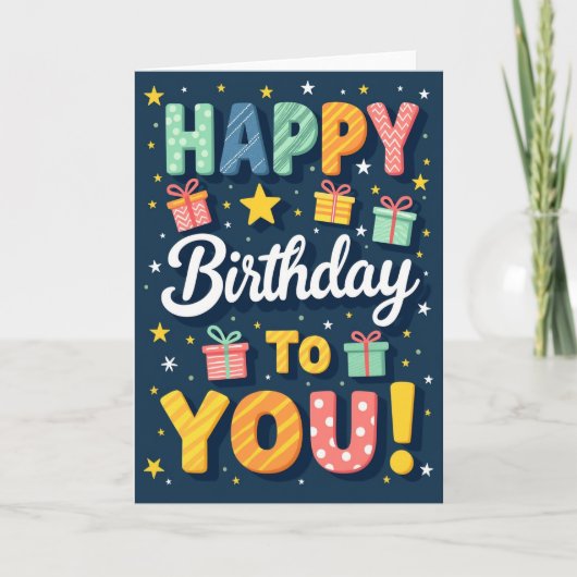 お遊びパターンの誕生日カード カード (正面)