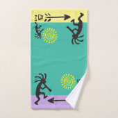 お遊前の色でアメリカのインドココペリ バスタオルセット (ハンドタオル)