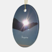 お運日様の光と希望と霊感! セラミックオーナメント (左)