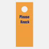 お邪魔しないでください / ノックしてください / オレンジ   ドアノブサイン (裏面)