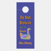 お邪魔しないでください / ノックしてください / ガードダックブルー ドアノブサイン (正面)