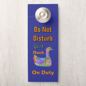 お邪魔しないでください / ノックしてください / ガードダックブルー ドアノブサイン (ノブ)