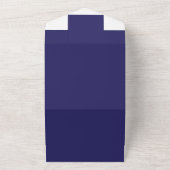 お部屋のインテリアをスタイリッシュなブルーで演出 オールインワン招待状 (外側)