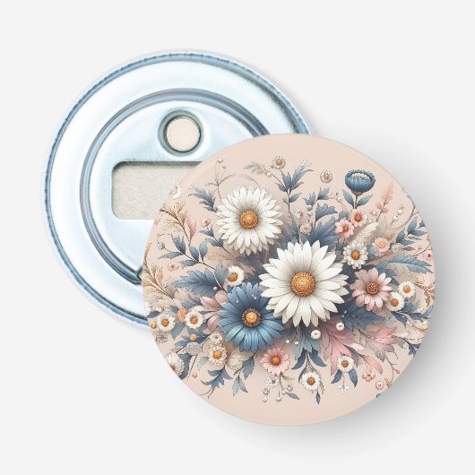 お部屋をダイナミックに変えるエレガントなデイジーの花 栓抜き (正面)