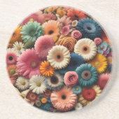 お部屋を彩る カラフルなガーベラデイジーの花束 コースター (正面)