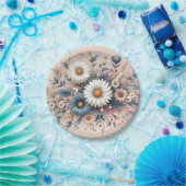 お部屋を華やかなダイシーの花で変身させて ペーパープレート (パーティー)