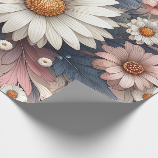 お部屋を華やかなダイシーの花で変身させて ラッピングペーパー (角)