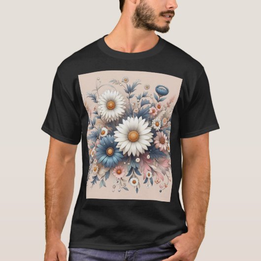 お部屋を華やかなダイシーの花で変身させて Tシャツ (正面)
