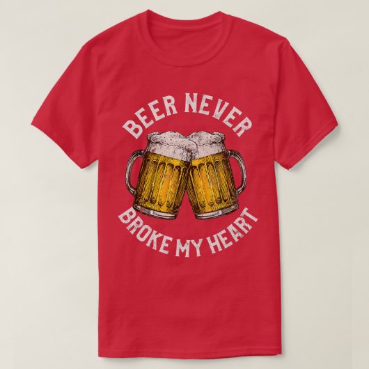 お酒おもしろいの贈り物ビールが聞き取れない Tシャツ (デザイン正面)