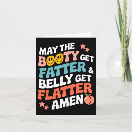 お酒が太って腹が平らになればいい カード (正面)