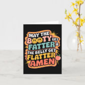 お酒が太って腹が平らになればいい カード (黄色い花)