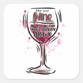 お酒が娘の酒より強くなってよろしい スクエアシール (正面)