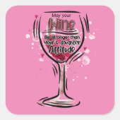 お酒が娘の酒より強くなってよろしい スクエアシール (正面)