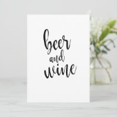 お酒とワイン ブラック&ホワイト お手頃看板 招待状 (スタンド正面)