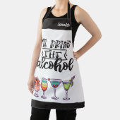 お酒のカクテルを持ってきまユーモアのあるす エプロン (インサイチュ)