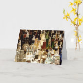 お酒のグリーティングカード カード (黄色い花)