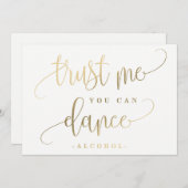 お酒の看板を踊る – 素敵な書道 招待状 (正面/裏面)