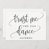 お酒の看板を踊る – 素敵な書道 招待状 (正面/裏面)