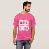 お酒の量が多警告くてかわいい飲み物 Tシャツ (正面フル)