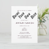 お酒の飲み比べパーティー・自分で持ち込みのビール試飲会の招待状 招待状 (スタンド正面)