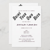 お酒の飲み比べパーティー・自分で持ち込みのビール試飲会の招待状 招待状 (正面/裏面)