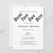 お酒の飲み比べパーティー・自分で持ち込みのビール鑑賞会 招待状 (正面)