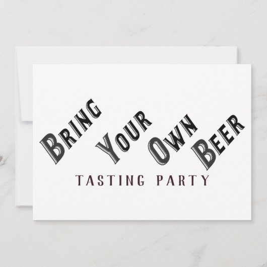 お酒の飲み比べパーティー・自分で持ち込みのビール鑑賞会 招待状 (裏面)