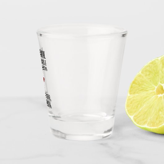 お酒は問題を解決しなおもしろいい ショットグラス (右)