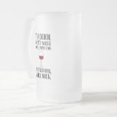 お酒は問題を解決しなおもしろいい フロストグラスビールジョッキ (正面左)