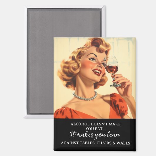 お酒は太らない マグネット (正面/裏面)