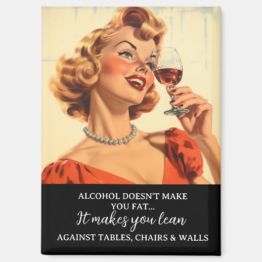 お酒は太らない マグネット (正面)