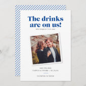 お酒は私たちに笑いを ウェディング・セーブ・ザ・デート セーブザデート (正面/裏面)