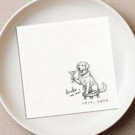 お酒は私に かわいい楽しい犬 コクテールナプキン スタンダードカクテルナプキン