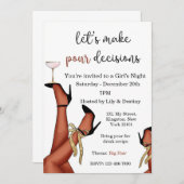 お酒をたくさん飲んで決断しよう！パーティーの招待状テンプレート 招待状 (正面/裏面)