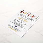 お酒を揃える カップルのシャワー招待状 箔招待状 (回転した状態)