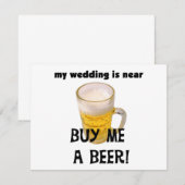 お酒を買ってくれ！独身最後の夜パーティーTシャツとギフト (正面/裏面)