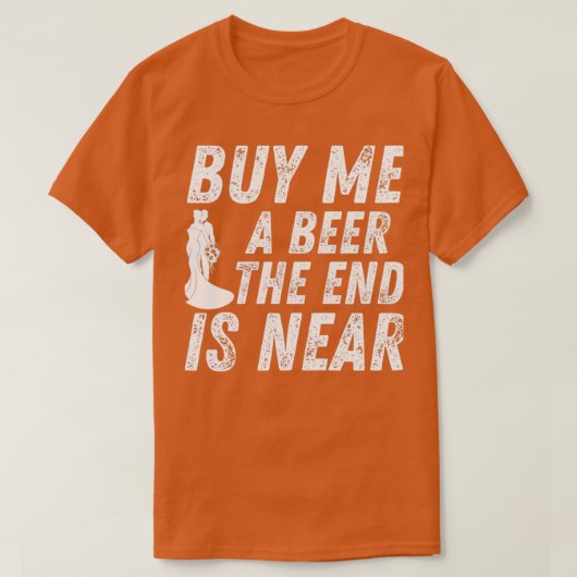 お酒を買ってくれ 終末が近い bachelor party エッセン tシャツ (デザイン正面)