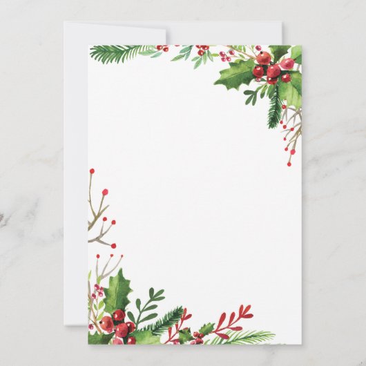 お酒を食べ飲んで楽しくクリスマスパーティの招待状 招待状 (裏面)