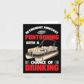 お酒を飲む可能性付きのポントゥーン遊び - 引退しました カード (黄色い花)