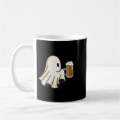 お酒を飲む小さなオバケの面白いハロウィンコスチューム コーヒーマグカップ (左)
