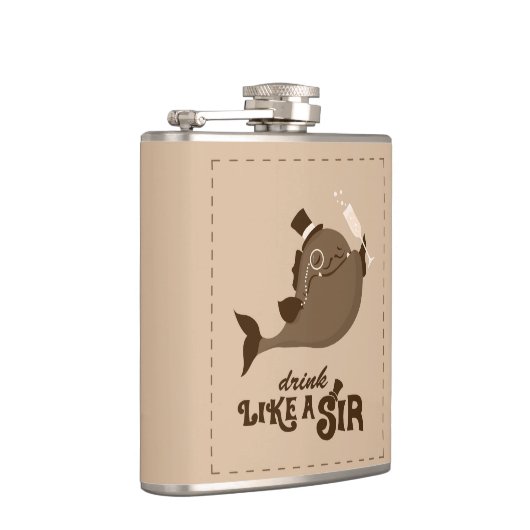 お酒を飲む フラスク (右)