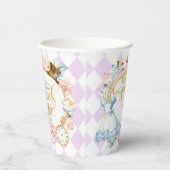 『お酒を飲め、不思議の国をテーマにした女の子の誕生日』 紙コップ (右)