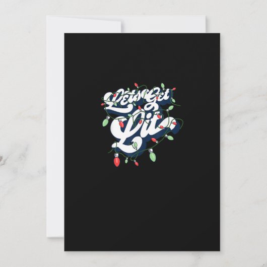 お酒を飲もう！ユーモアたっぷりのクリスマスライトTシャツ シーズンカード (正面)