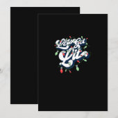 お酒を飲もう！ユーモアたっぷりのクリスマスライトTシャツ シーズンカード (正面/裏面)