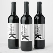 お酒を飲んでるだって… ワインラベル (ボトル)