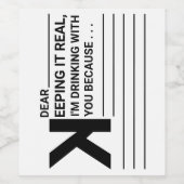 お酒を飲んでるだって… ワインラベル (シングルラベル)