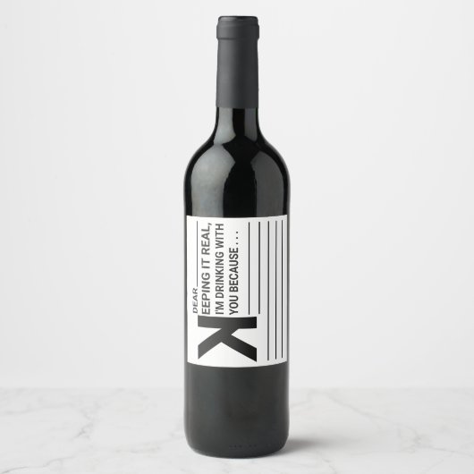 お酒を飲んでるだって… ワインラベル (正面)