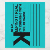 お酒を飲んでるだって… ワインラベル (シングルラベル)